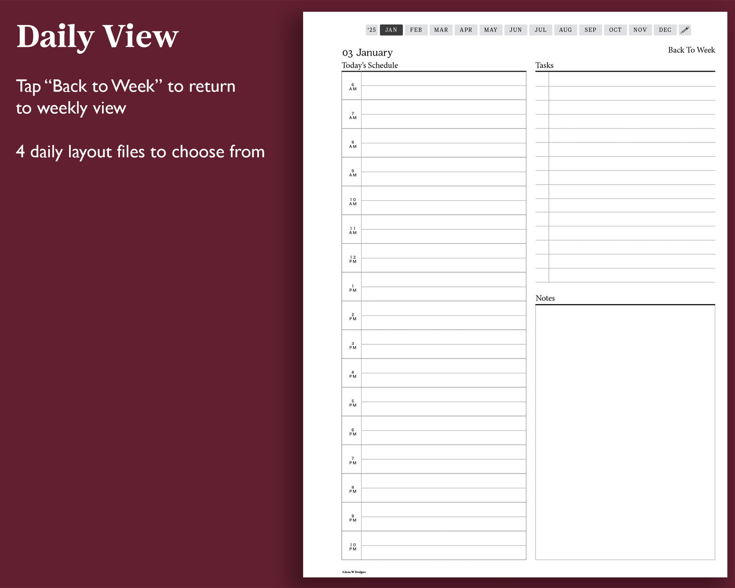 2025 Daily Planner | for Supernote