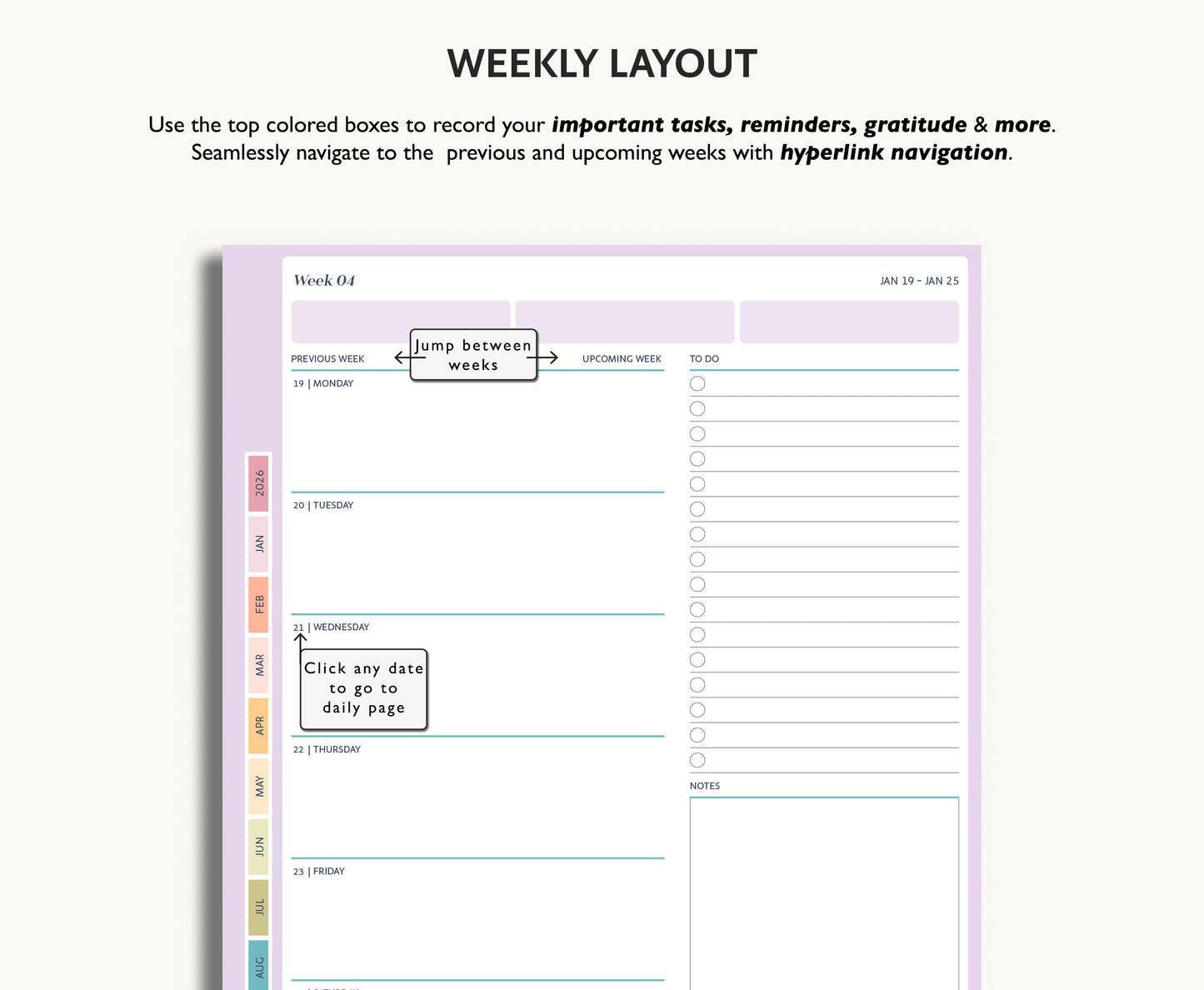2026 Daily Planner | for Kindle Scribe Colorsoft