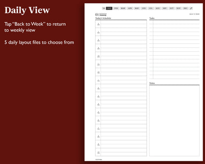2026 Daily Digital Planner | for Kindle Scribe