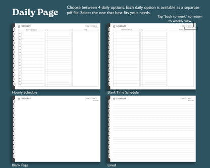 2026 Daily Planner | Landscape Planner for reMarkable 2