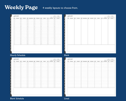 2026 Hourly Weekly Digital Planner | Landscape Planner for Supernote