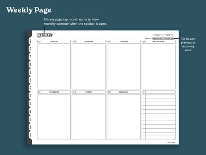 2027 Weekly Planner with To Do Lists | Landscape Planner for reMarkable 2, Paper Pure, Paper Pro
