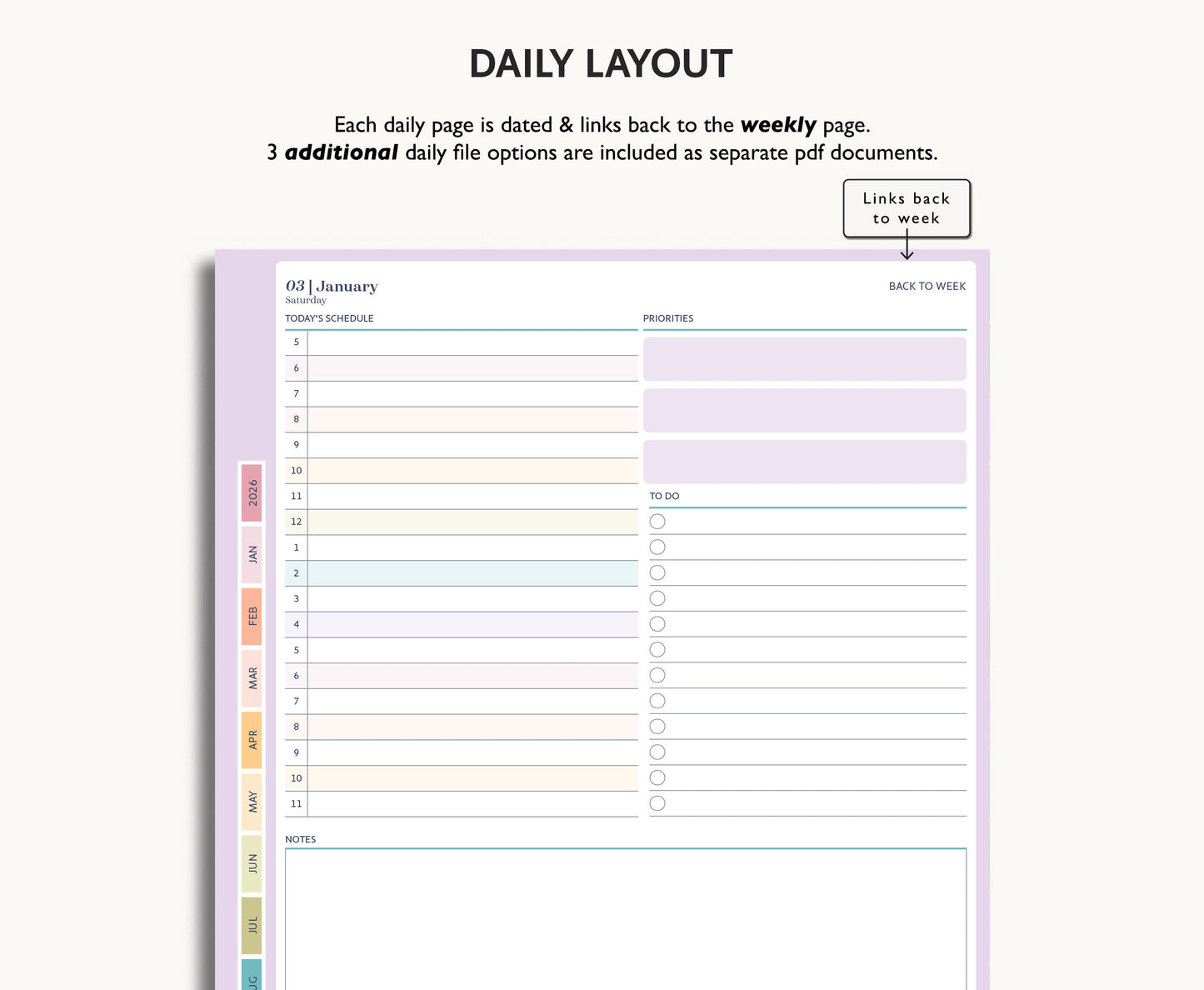 2026 Daily Planner | for Kindle Scribe Colorsoft