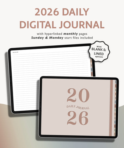 2026 Daily Journal | Landscape Journal for GoodNotes