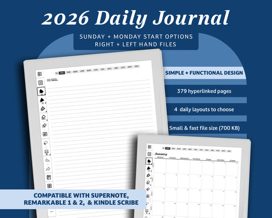2026 Daily Digital Journal | for Supernote