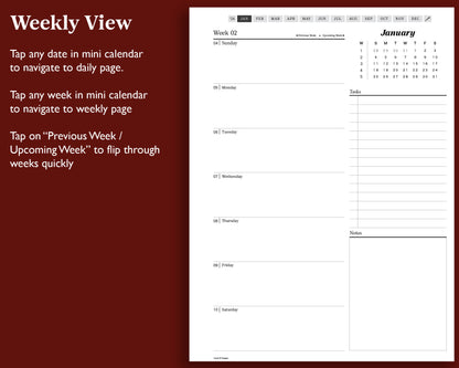 2026 Daily Digital Planner | for Kindle Scribe