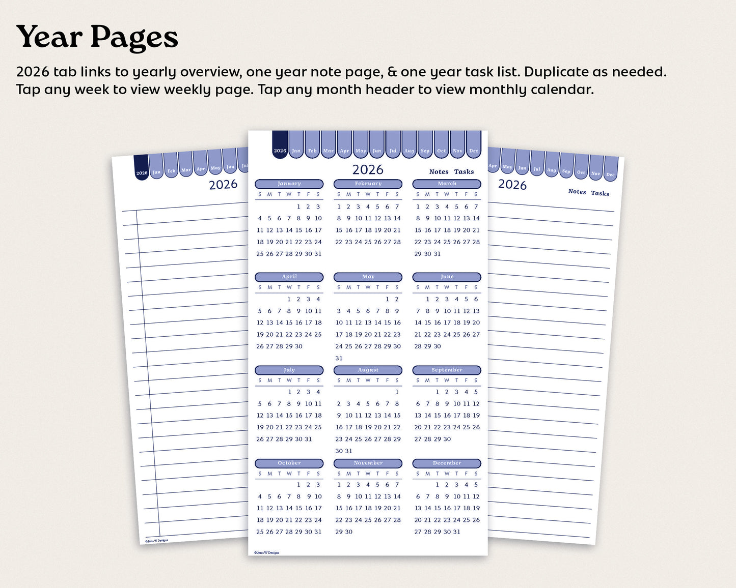 2026 Weekly Digital Planner for reMarkable Paper Pro Move | Minimalist PDF