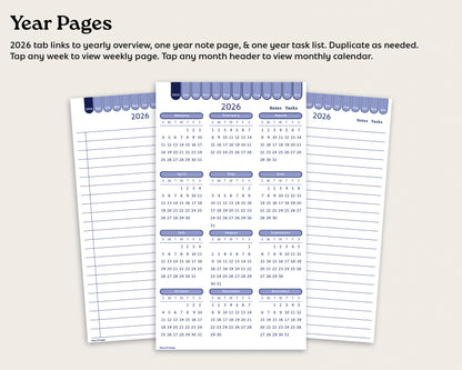 2026 Weekly Digital Planner for reMarkable Paper Pro Move | Minimalist PDF