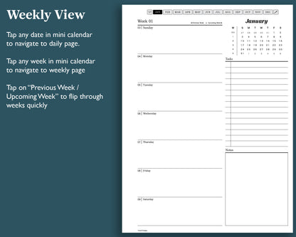 2027 Daily Planner | for reMarkable, Paper Pure, Paper Pro