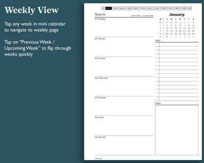 2027 Weekly Planner | for reMarkable, Paper Pure, Paper Pro