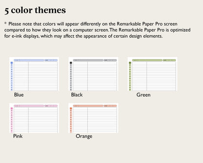 A to Z Tab Cornell Notebook | for reMarkable Paper Pro