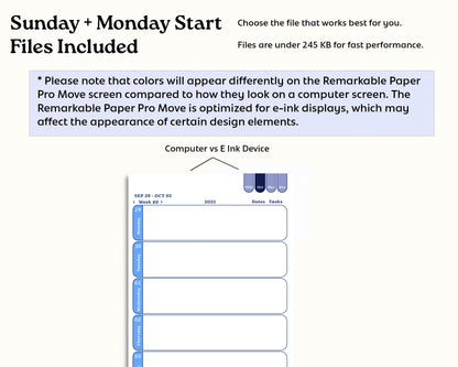Free: 2025 Dated October-December Weekly Digital Planner for reMarkable Paper Pro Move | Mini Planner