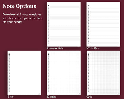 A to Z Tab Notebook | for Supernote