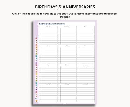 A to Z Address Book | for Kindle Scribe Colorsoft