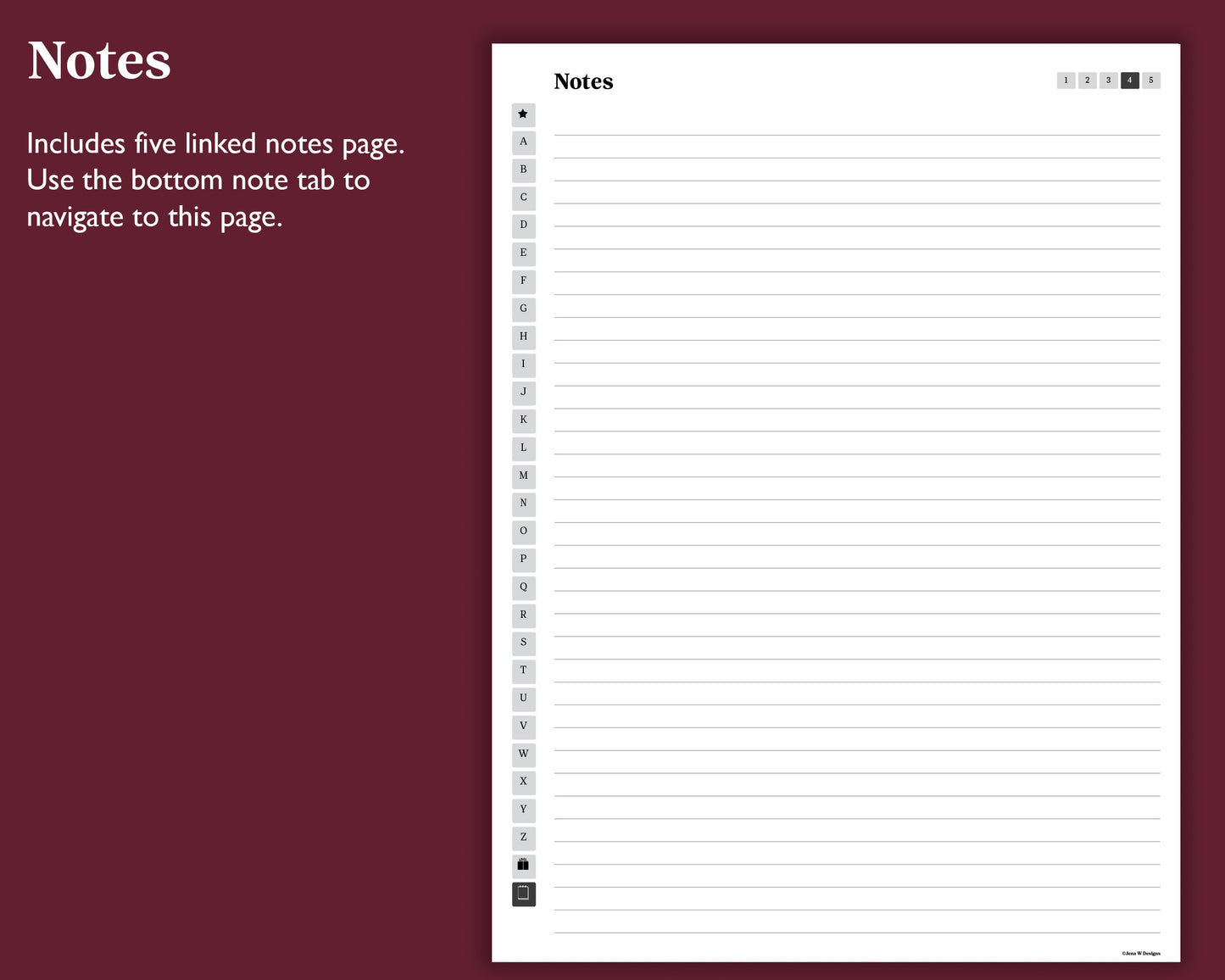 A to Z Address Book | for Supernote