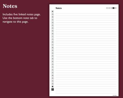 A to Z Address Book | for Supernote