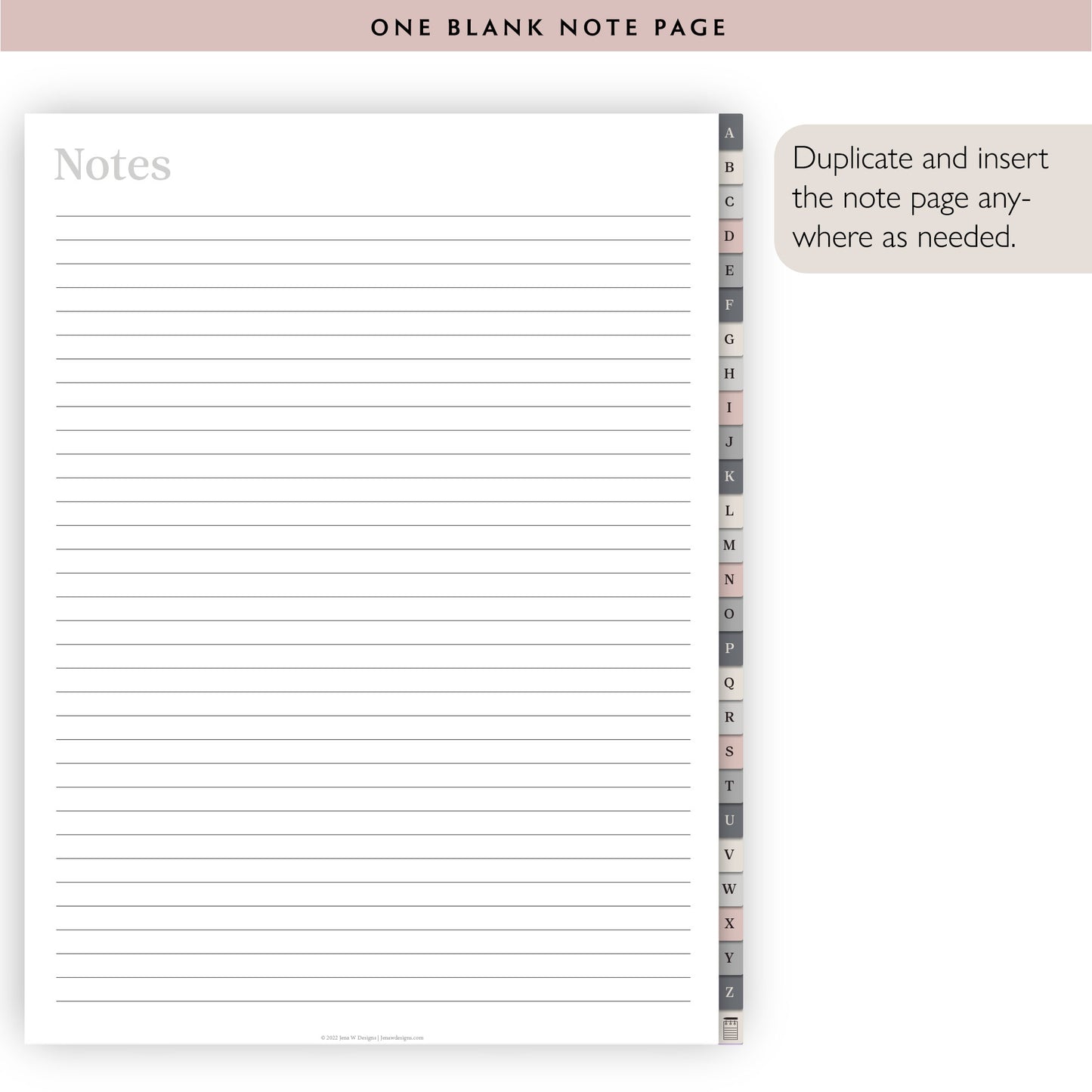 A-Z Tab Digital Password Book
