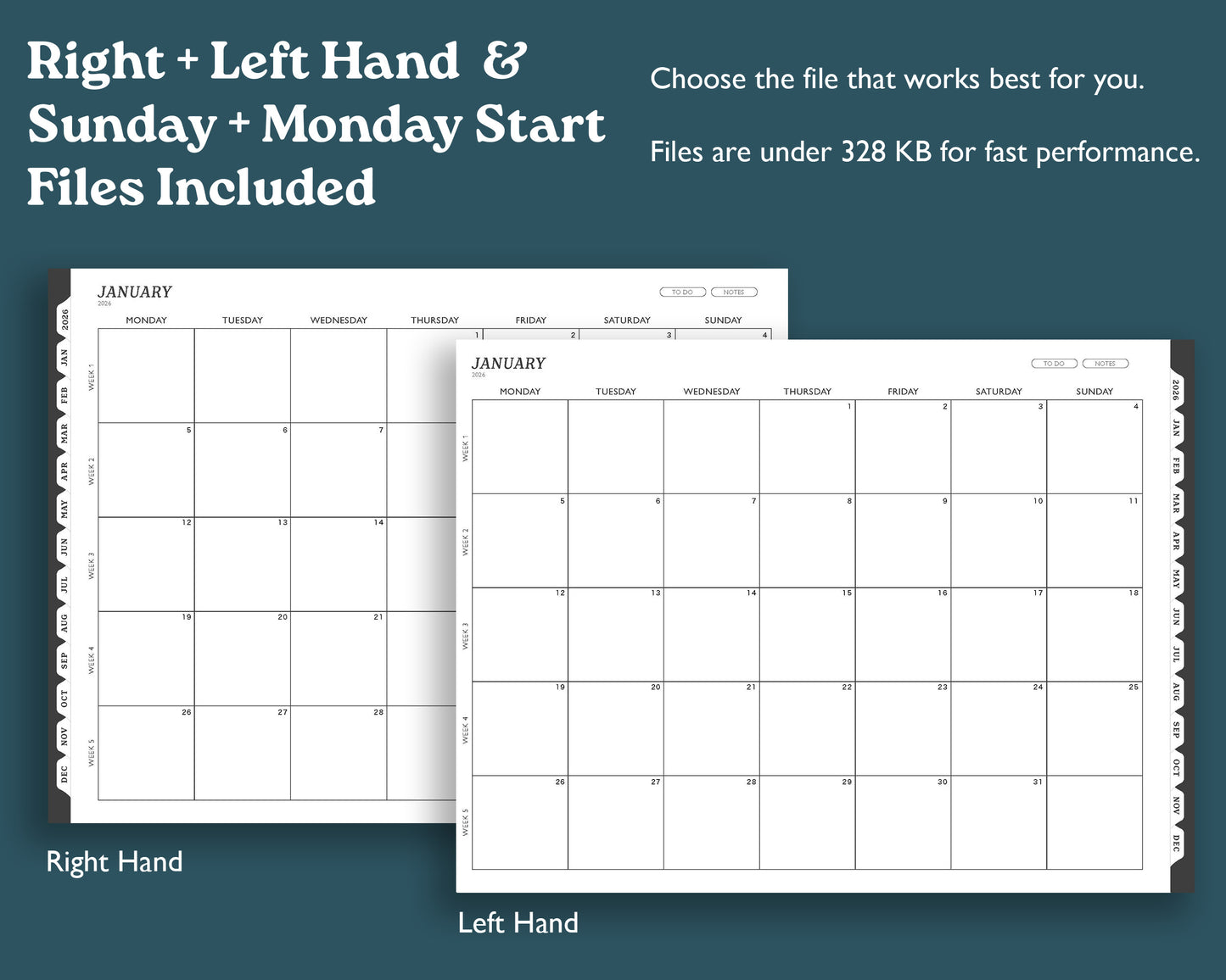 2026 Weekly Planner with To Do Lists | Landscape Planner for reMarkable 2