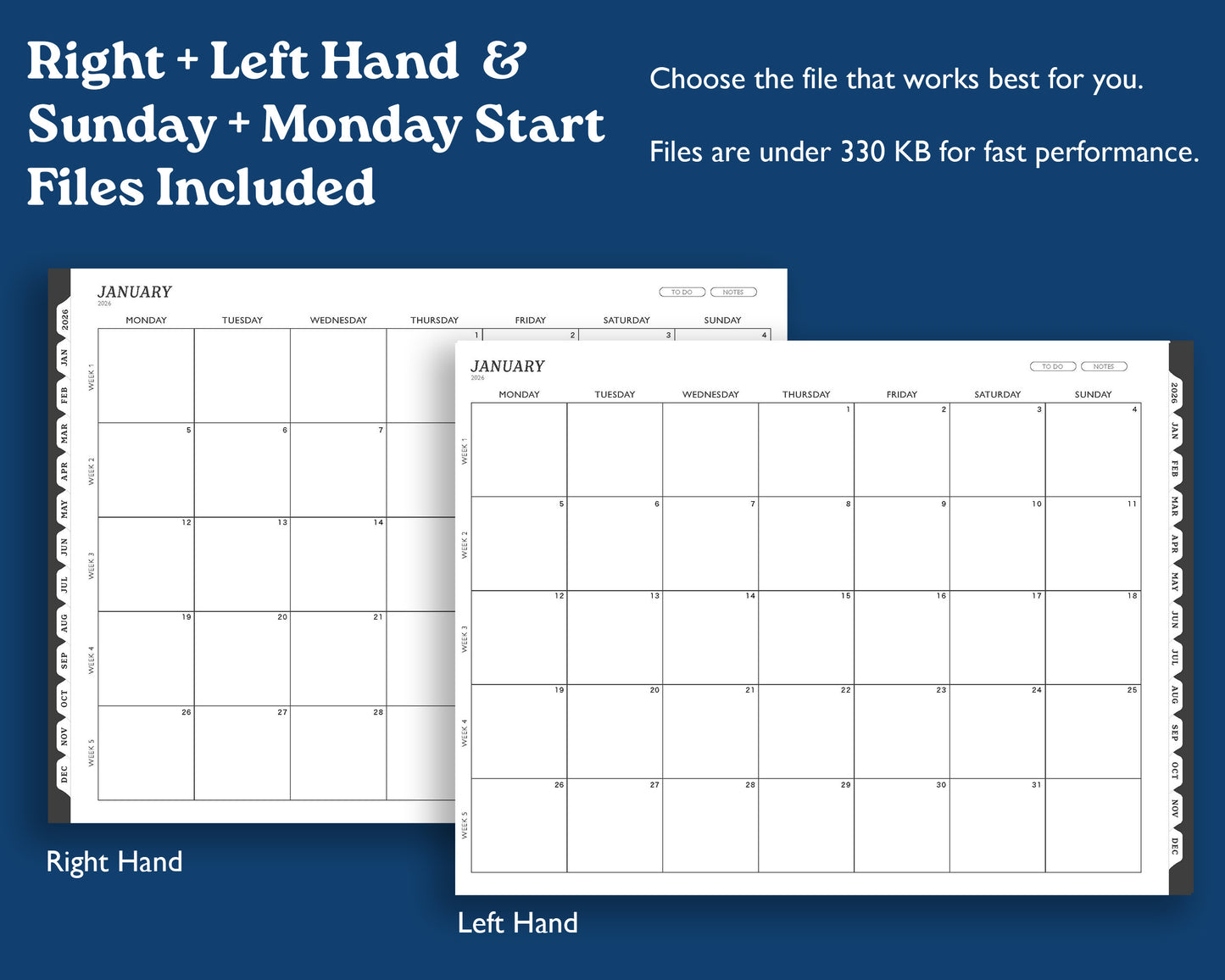 2026 Hourly Weekly Digital Planner | Landscape Planner for Supernote