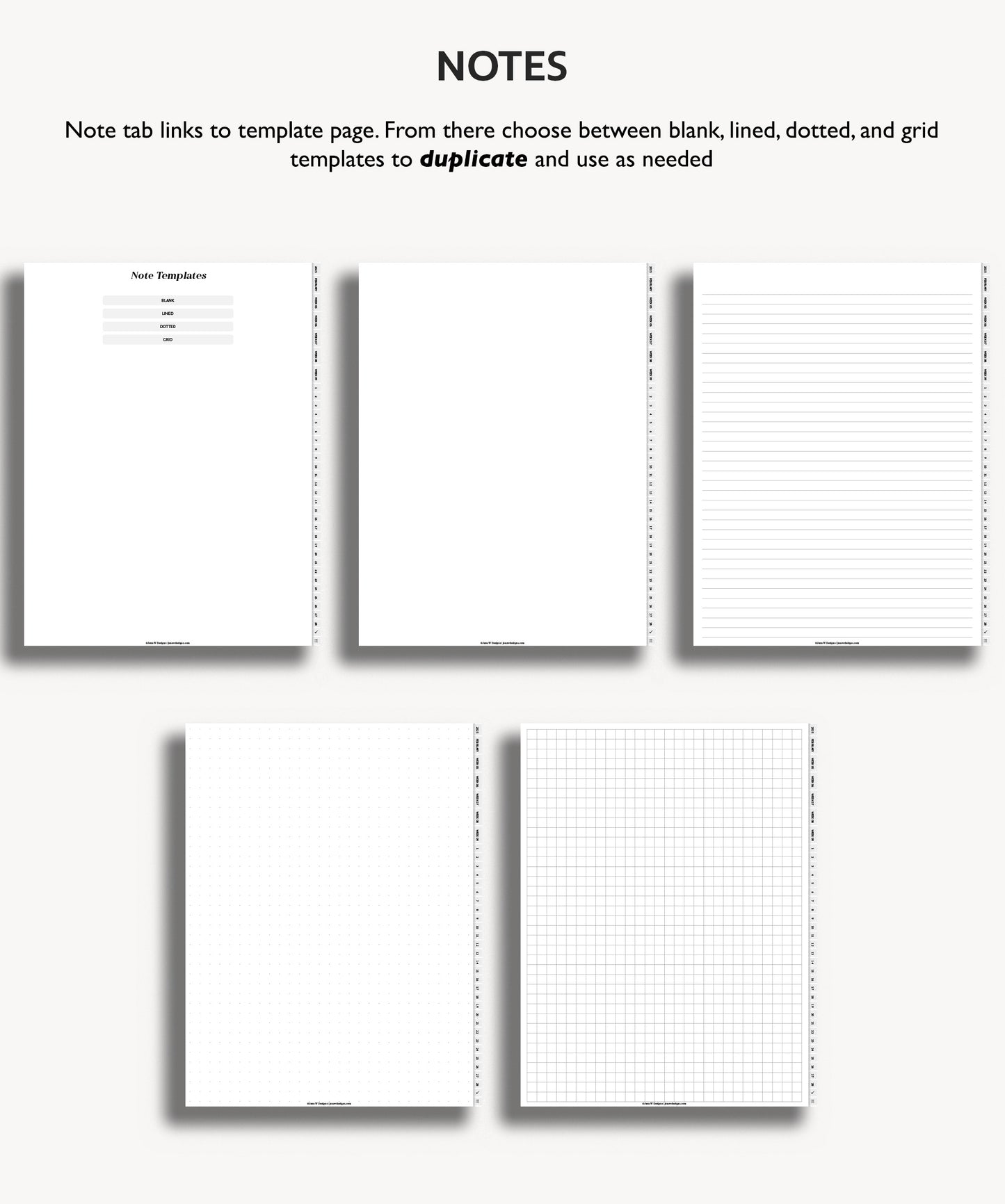 One Month Digital Planner - Minimal Collection