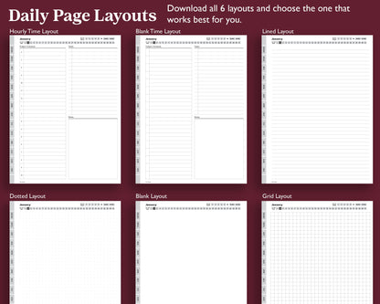 Undated Daily Agenda | for Supernote