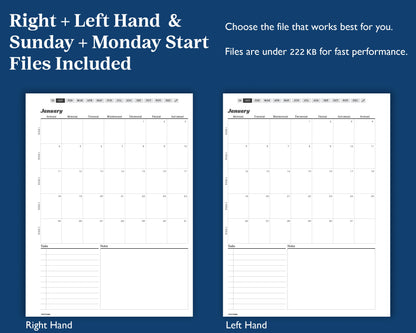 2026 Monthly Digital Planner | for Supernote