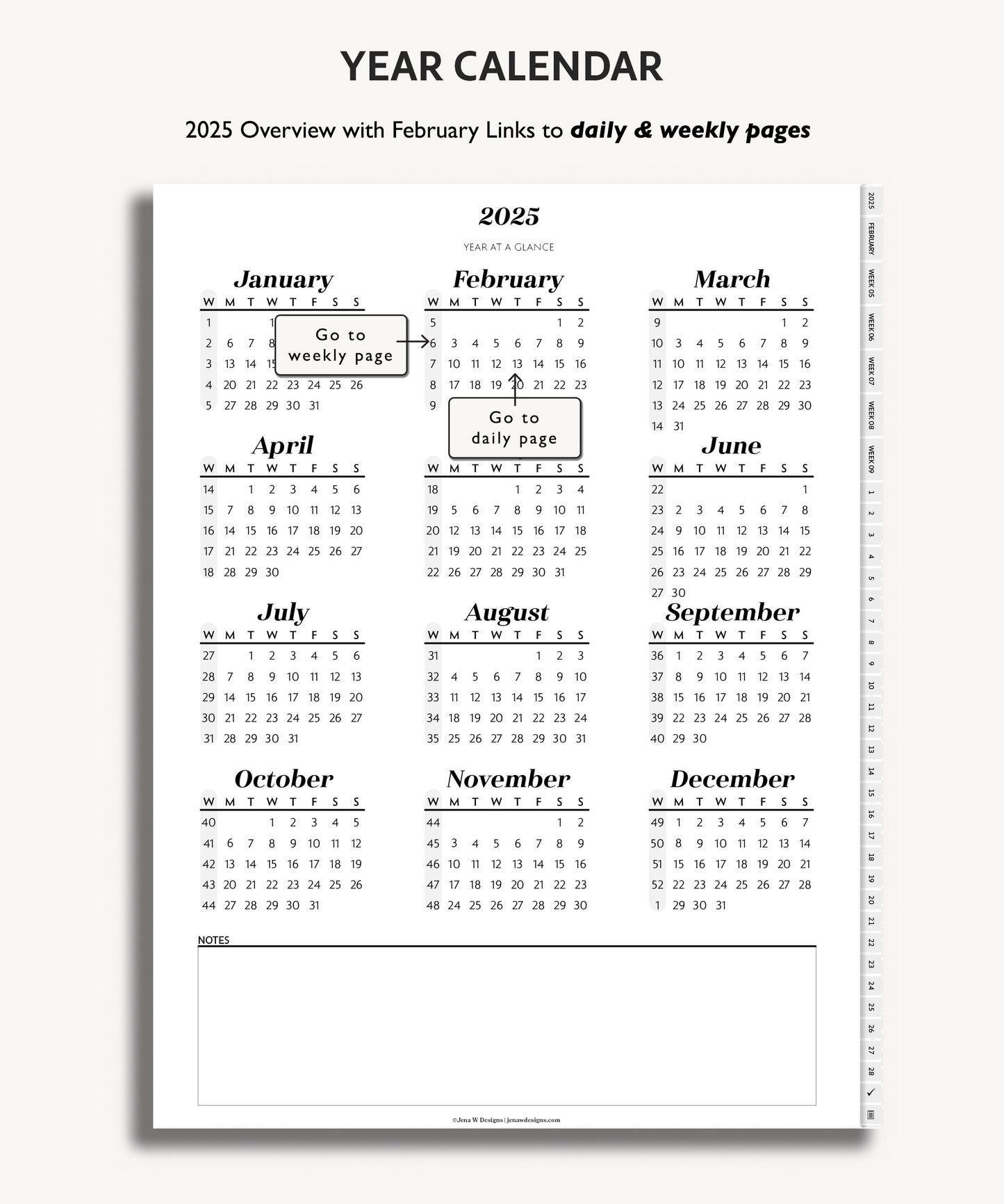 One Month Digital Planner - Minimal Collection