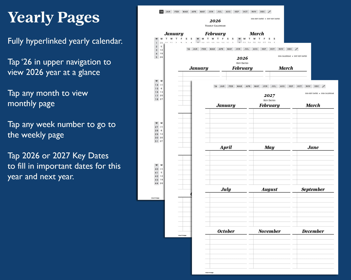 2026 Weekly Digital Planner | for Supernote