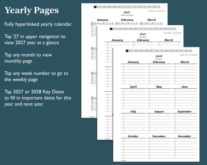 2027 Weekly Planner | for reMarkable, Paper Pure, Paper Pro
