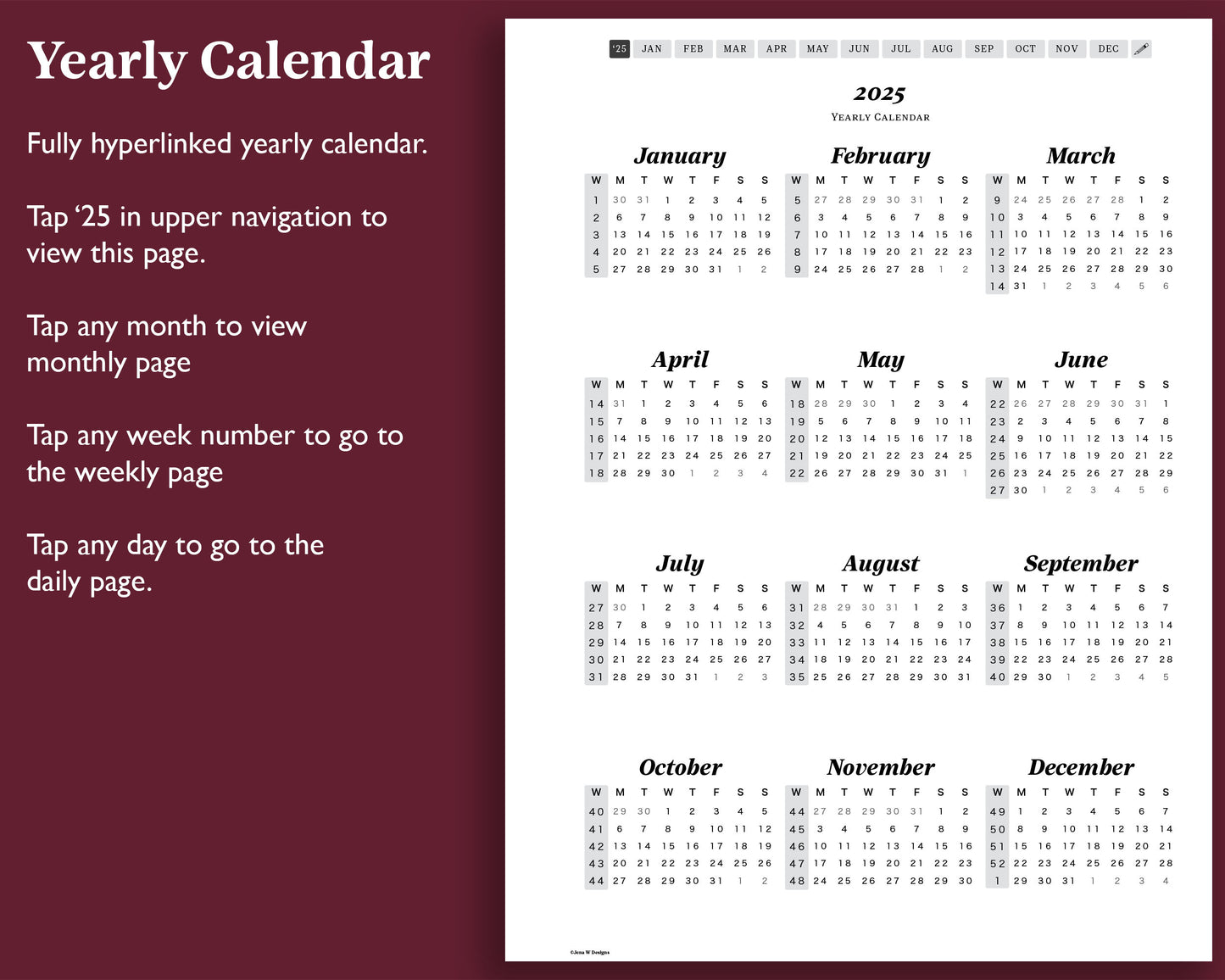 2025 Daily Planner | for Supernote