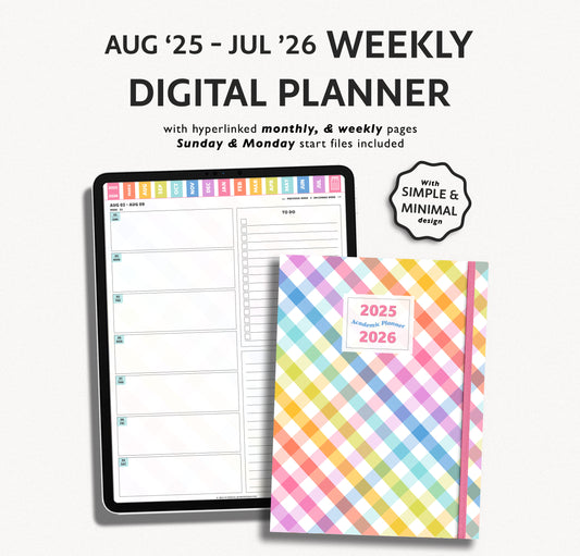 2025 - 2026 Mid Year Student Planner - Playful Academic Collection