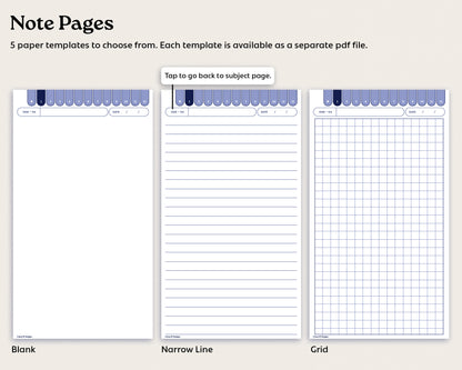 12 Subject Notebook | for reMarkable Paper Pro Move