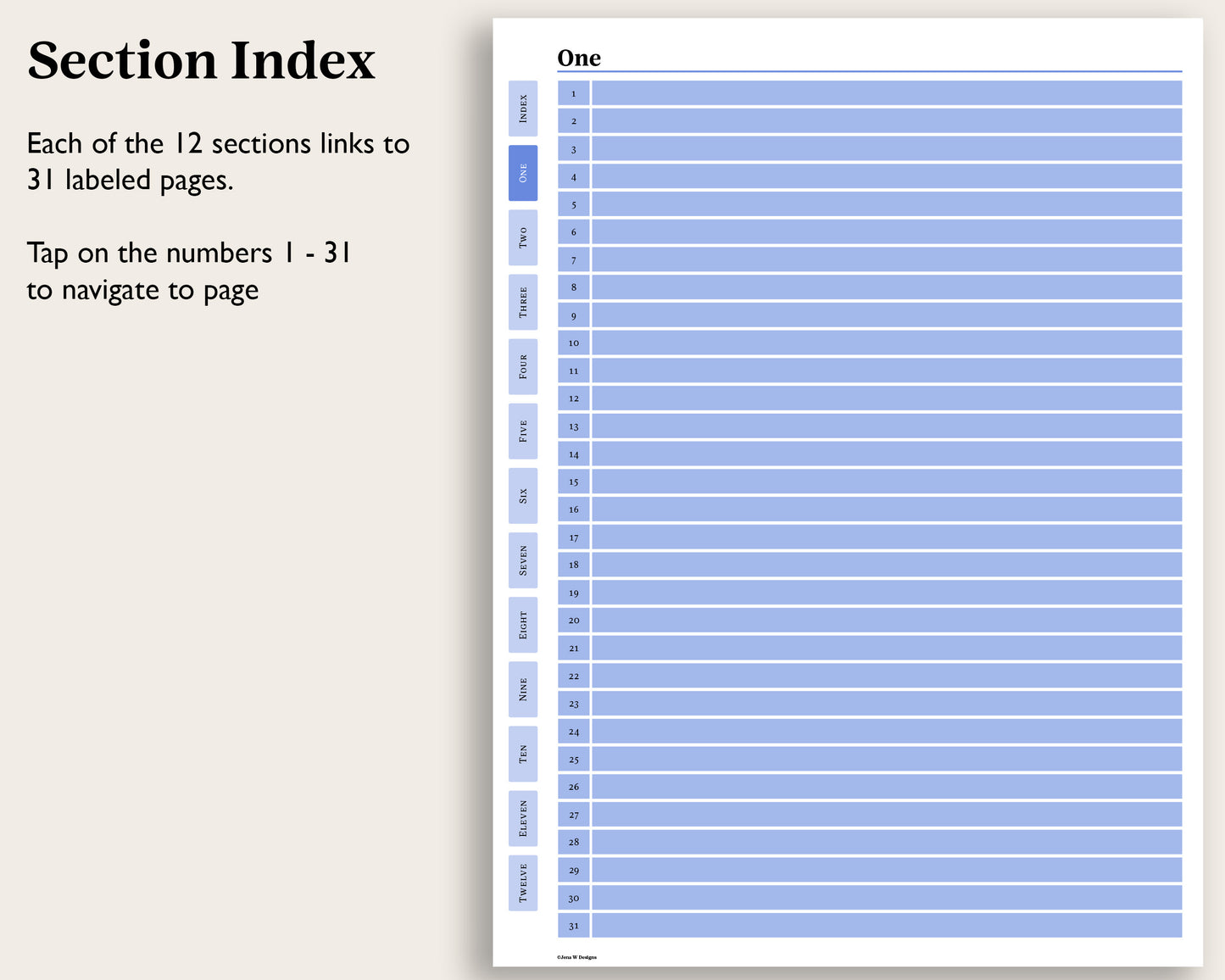 12 Section Notebook | for reMarkable Paper Pro