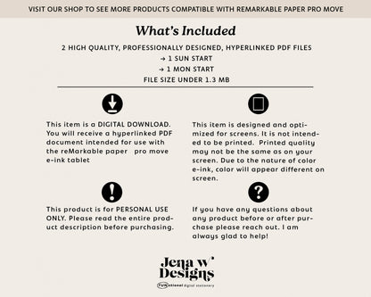 Budget Planner for reMarkable Paper Pro Move