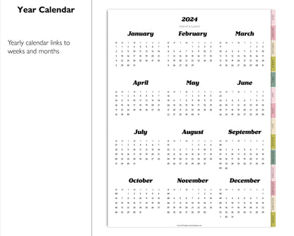 2024 Simple Weekly Digital Planner | Modern Minimal Collection