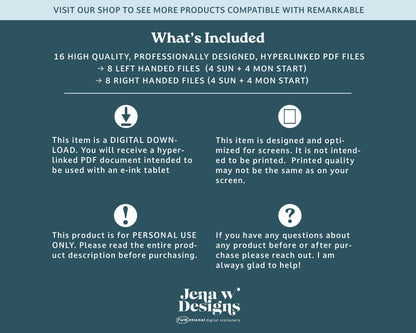 2026 Daily Planner | Landscape Planner for reMarkable 2
