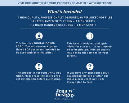 2026 Weekly Digital Planner | for Supernote