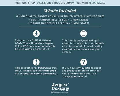 2026 Monthly Planner | for reMarkable