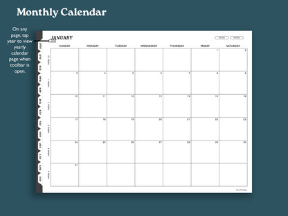 2027 Monthly Planner with To Do Lists | Landscape Planner for reMarkable 2, Paper Pro, & Paper Pure