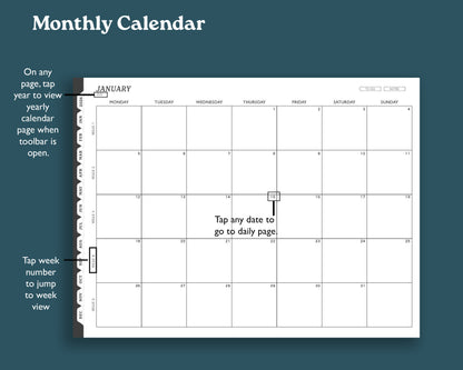 2026 Daily Planner | Landscape Planner for reMarkable 2