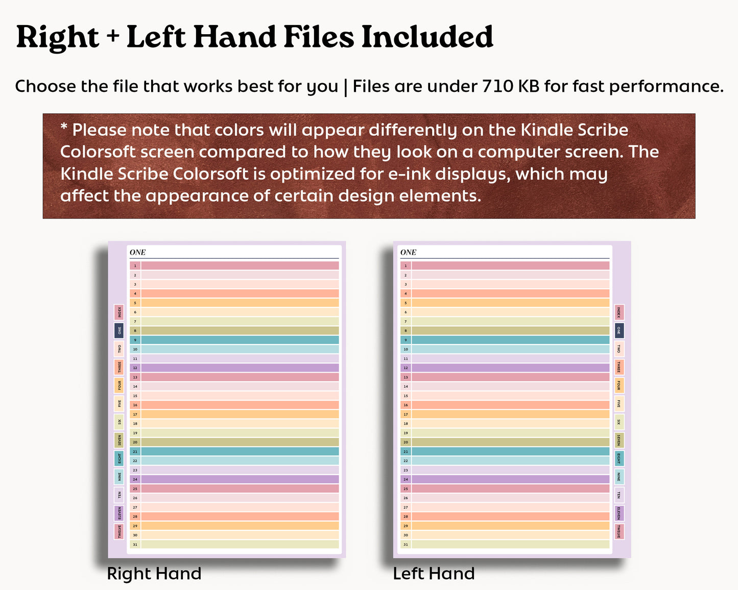 12 Section Notebook | for Kindle Scribe Colorsoft