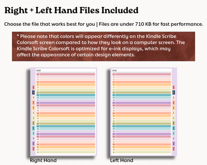 12 Section Notebook | for Kindle Scribe Colorsoft