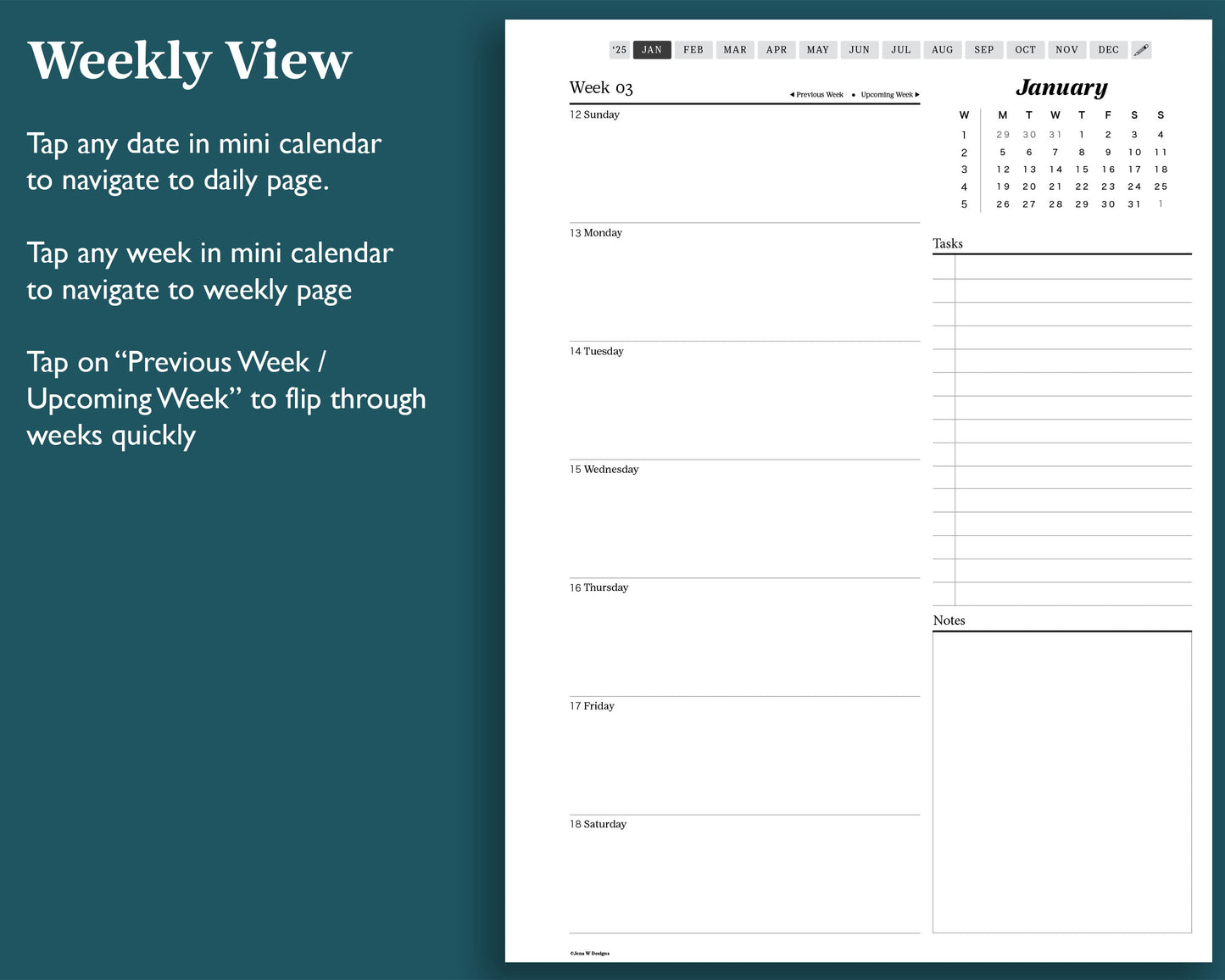 2025 Daily Planner | for reMarkable