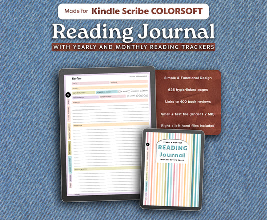 Reading Journal | for Kindle Scribe Colorsoft