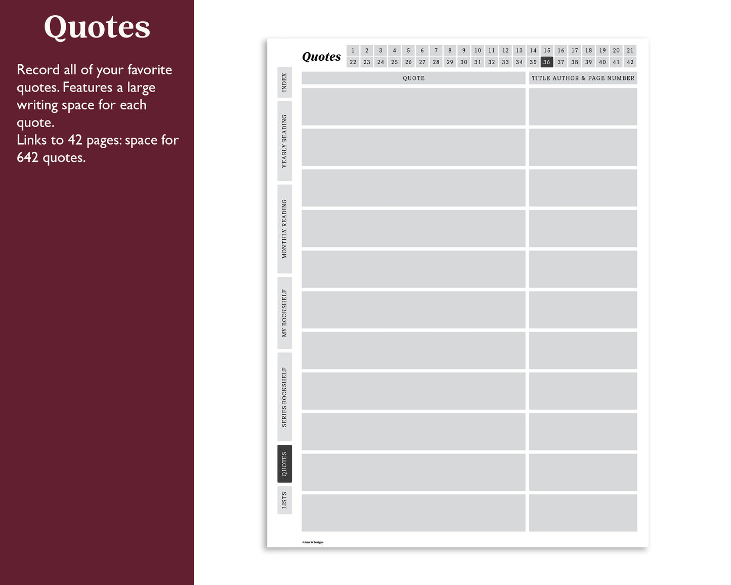 Reading Journal | for Supernote