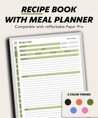 Recipe Book | for reMarkable Paper Pro