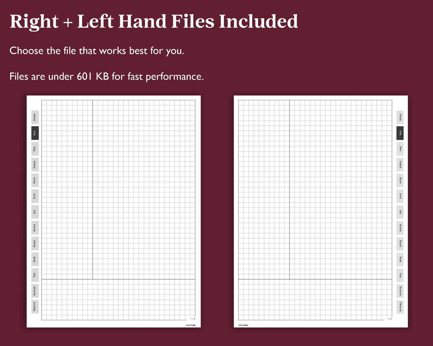 12 Section Cornell Notebook | for Supernote