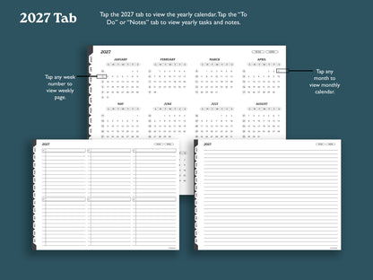 2027 Weekly Planner with To Do Lists | Landscape Planner for reMarkable 2, Paper Pure, Paper Pro