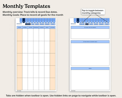 Budget Planner for reMarkable Paper Pro Move