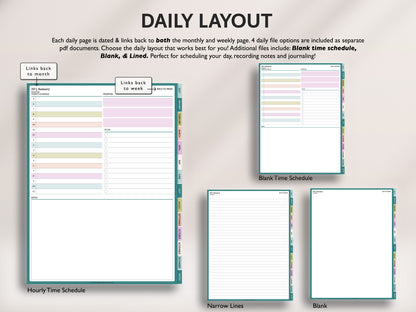 2027 Dated Daily Digital Planner – for iPad & Android Tablets
